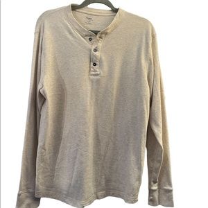 Beautiful Cream Heather 3-Button Men’s Winter Shirt- Size